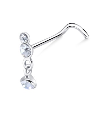 Silver Curved Nose Stud NSKZ-1742